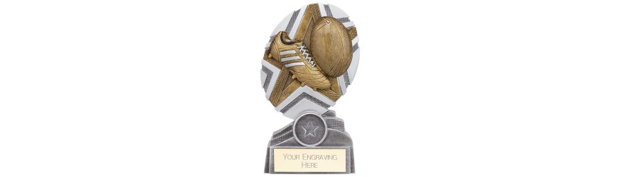THE STARS RUGBY AWARD - 3 SIZES - 13CM TO 17CM